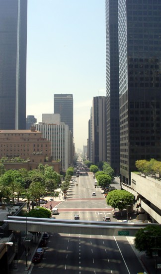 Downtown Los Angeles - Blick durch die Hochhäuser