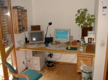 My desktop (Windows) and server (Linux) in 1999