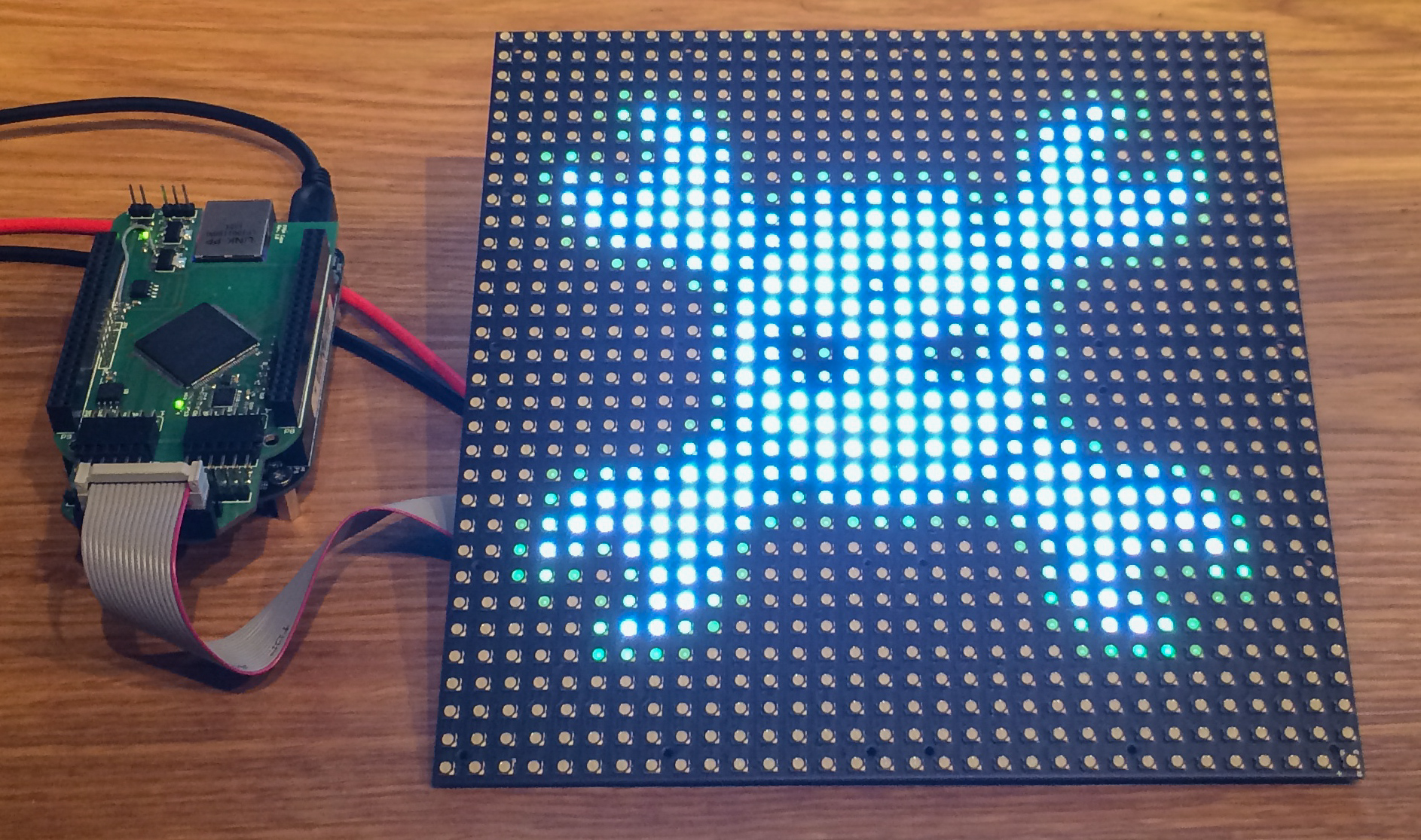 LED matrix test setup